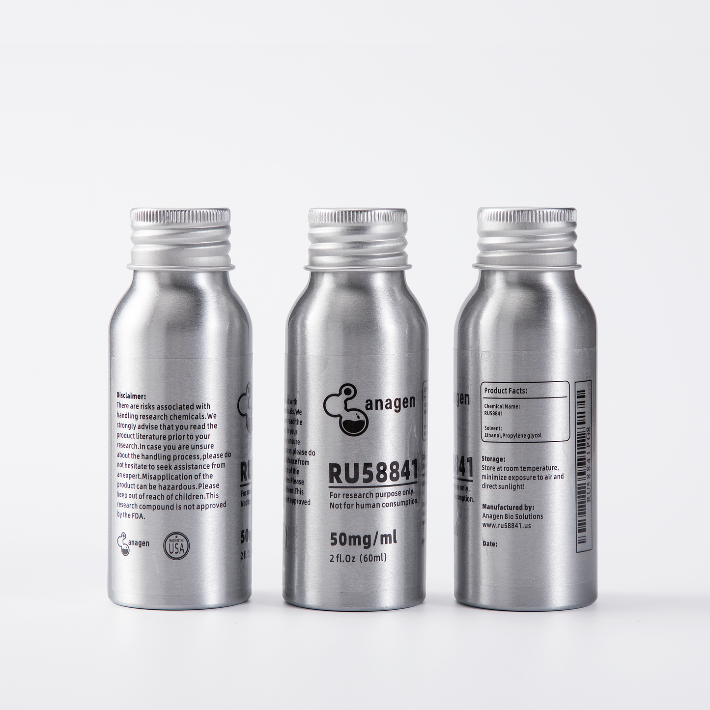 RU58841 Solution (+99% Purity) - Treatment for Male Pattern Hair Loss 50mg/ml